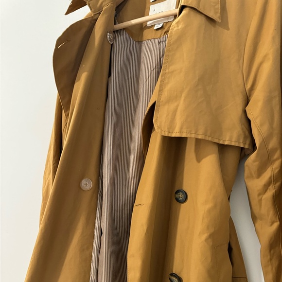New Day by Target Camel Colored Belted Trench Coat Water resistant size XS - Picture 6 of 10
